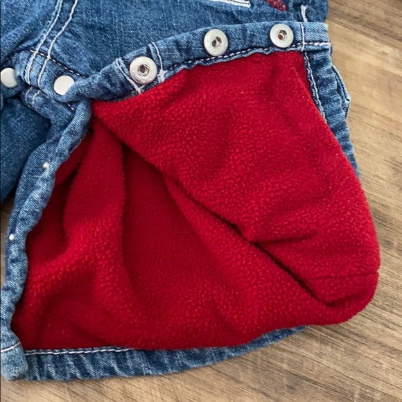 Warm, Lined Jean Overalls - Picture 7 of 8